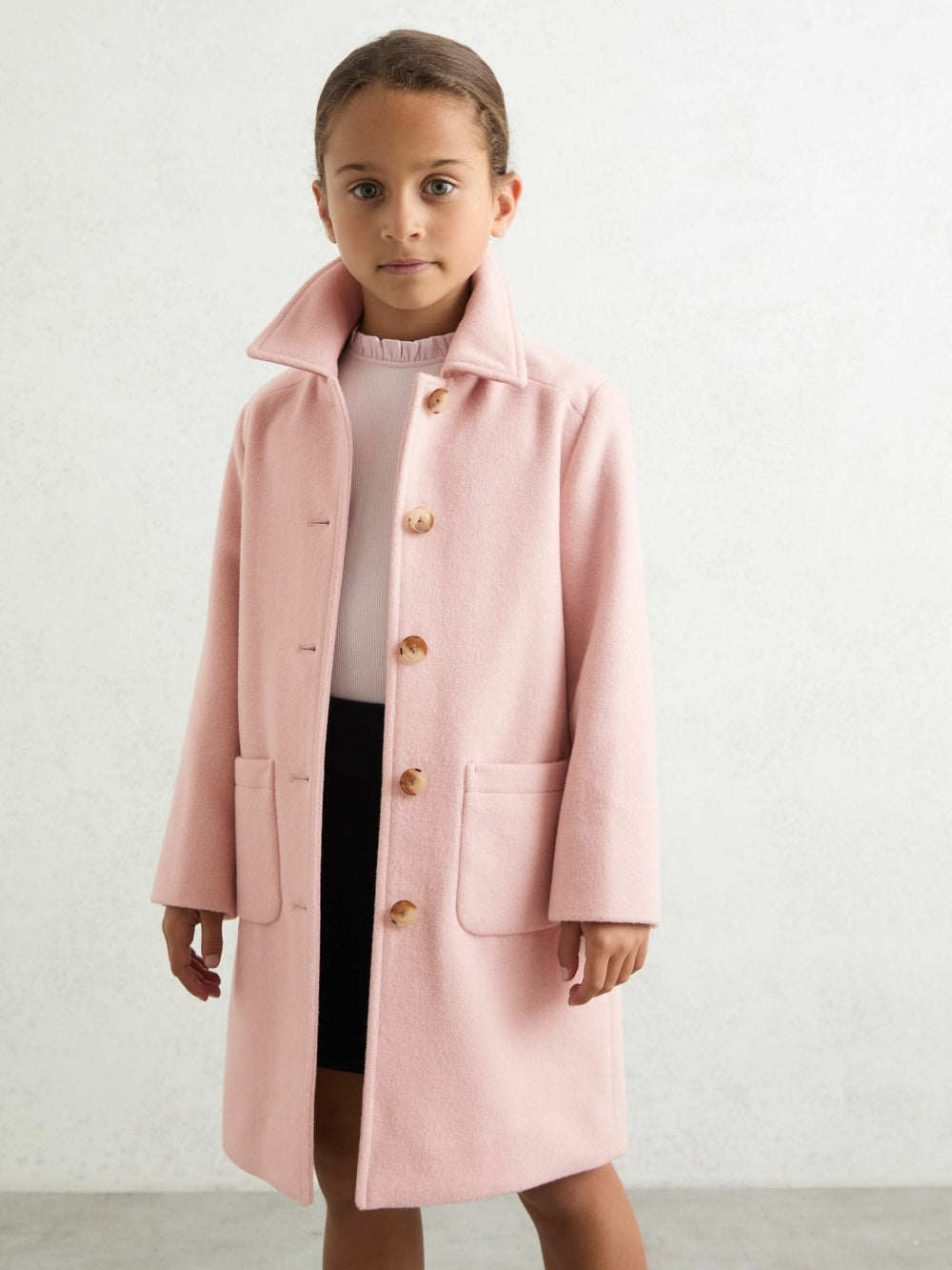 Children & Baby 3-9 yrs Wool-Blend Single-Breasted Coat in Pink