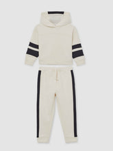 Children & Baby Cotton-Blend Joggers and Hoodie Set in Ecru