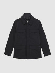 Men Removable-Gilet Safari Jacket in Navy