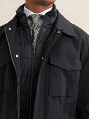 Men Removable-Gilet Safari Jacket in Navy