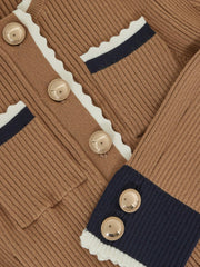 Children & Baby 9-13 yrs Scallop-Trim Rib-Knit Dress in Camel