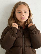 Children & Baby 9-13 yrs Short Hooded Puffer Coat in Chocolate