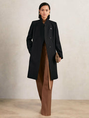 Women Petite Coat in Black