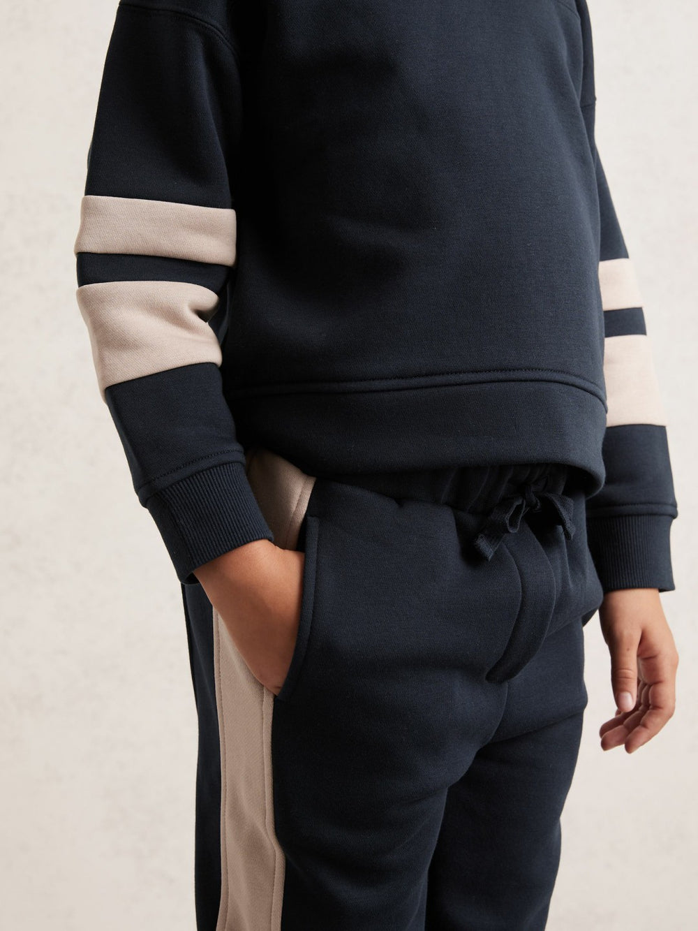 Children & Baby Cotton-Blend Joggers and Hoodie Set in Navy