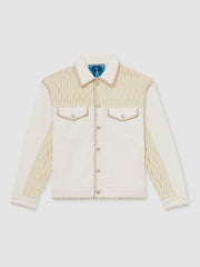 Men | Tom Daley Crochet Denim Jacket in Off White