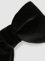 Men Velvet Bow Tie in Black