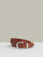 Men Leather Western Belt in Tan Brown