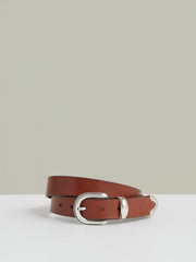 Men Leather Western Belt in Tan Brown