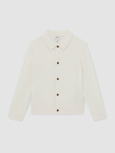 Children & Baby 13-14 yrs Wool V-Stitch Button-Through Cardigan in Off White