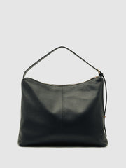 Women Grained Leather Tote Bag in Black