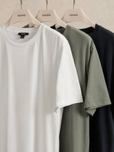 Men T-Shirts 3 Pack in White/Navy/Dark Sage Green