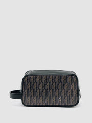 Men Coated Canvas Monogram Wash Bag in Grey Multi