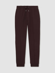 Men Interlock Drawstring Joggers in Cherry Red