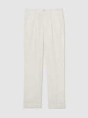 Men | Ché Linen Wide-Leg Trousers in White