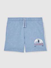 Children & Baby 13-14 yrs Superman Logo-Print Shorts in Light Blue