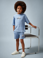 Children & Baby 13-14 yrs Superman Logo-Print Shorts in Light Blue