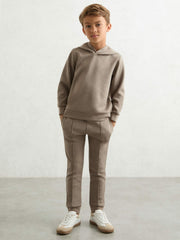 Children & Baby 13-14 yrs Interlock Drawstring Joggers in Taupe Brown