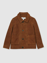 Children & Baby 13-14 yrs Suede Worker Jacket in Tobacco Brown