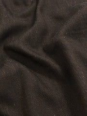 Men Silk Blend Herringbone Pocket Square in Chocolate Brown