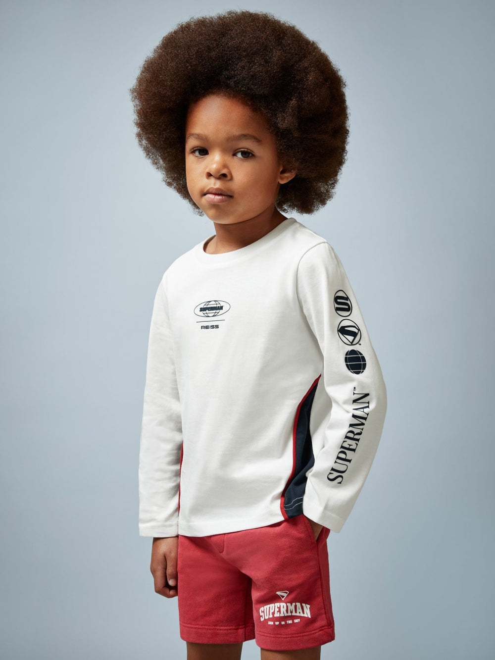 Children & Baby 3-9 yrs Superman Cotton Logo T-Shirt in White