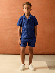 Children & Baby 9-13 yrs SmileyWorld Wave Texture Shirt in Bright Blue