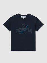 Children & Baby 13-14 yrs Superman Raglan Logo T-Shirt in Navy Blue