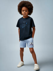 Children & Baby 13-14 yrs Superman Raglan Logo T-Shirt in Navy Blue
