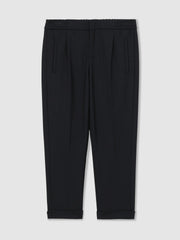 Children & Baby 9-13 yrs Relaxed-Fit Pleated Tapered Trousers in Navy