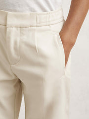 Children & Baby 9-13 yrs Relaxed-Fit Pleated Tapered Trousers in Off White