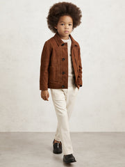 Children & Baby 3-9 yrs Relaxed-Fit Pleated Tapered Trousers in Off White