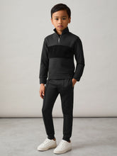 Children & Baby 3-9 yrs Interlock Velour-Panel Zip Sweatshirt in Black