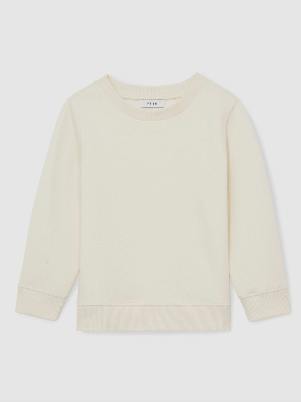 Children & Baby 13-14 yrs Cotton-Blend Textured Sweatshirt in Off White