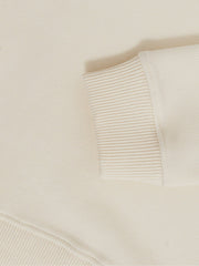 Children & Baby 13-14 yrs Cotton-Blend Textured Sweatshirt in Off White