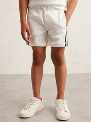 Children & Baby 13-14 yrs Side Stripe Textured Shorts in White