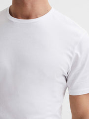 Men Three Pack Of Crew Neck T-shirts in White