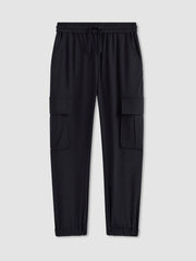Children & Baby 9-14 yrs Technical Drawstring Cuffed Cargo Trousers in Navy