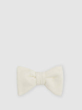 Men Velvet Bow Tie in Ivory
