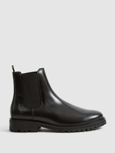 Men Leather Chelsea Boots in Black