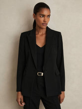 Women Tailored Single Breasted Suit Blazer in Black