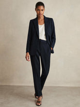 Women Slim Fit Suit Trousers in Navy