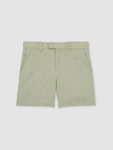Children & Baby 13-14 yrs Slim Fit Linen Adjustable Trousers in Apple