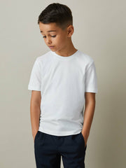 Children & Baby 3-9 yrs Three Pack Of Crew Neck T-Shirts in White