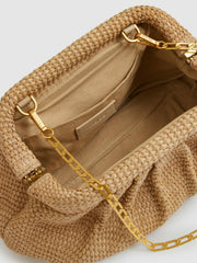 Women Raffia Clutch Bag in Natural