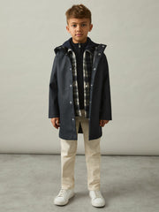 Children & Baby 13-14 yrs Water Repellent Hooded Coat in Navy