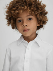 Children & Baby 3-9 yrs Slim Fit Cotton Shirt in White