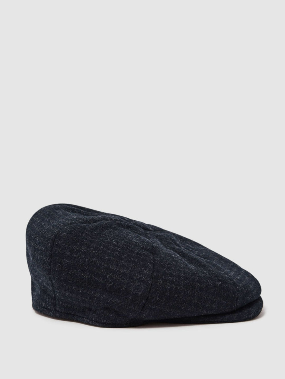 Men Wool Blend Baker Boy Cap in Navy