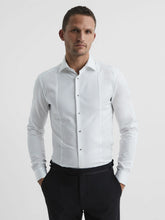 Men Slim Fit Dinner Shirt in White
