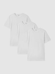Men Cotton-Jersey Crew-Neck T-shirts 3 Pack in White
