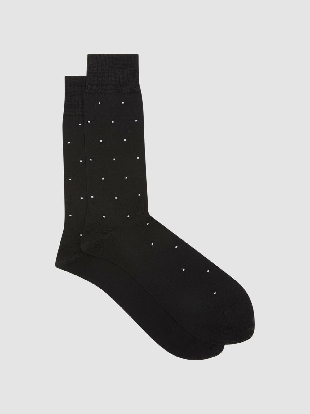 Men Polka Dot Socks in Black