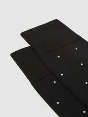 Men Polka Dot Socks in Black